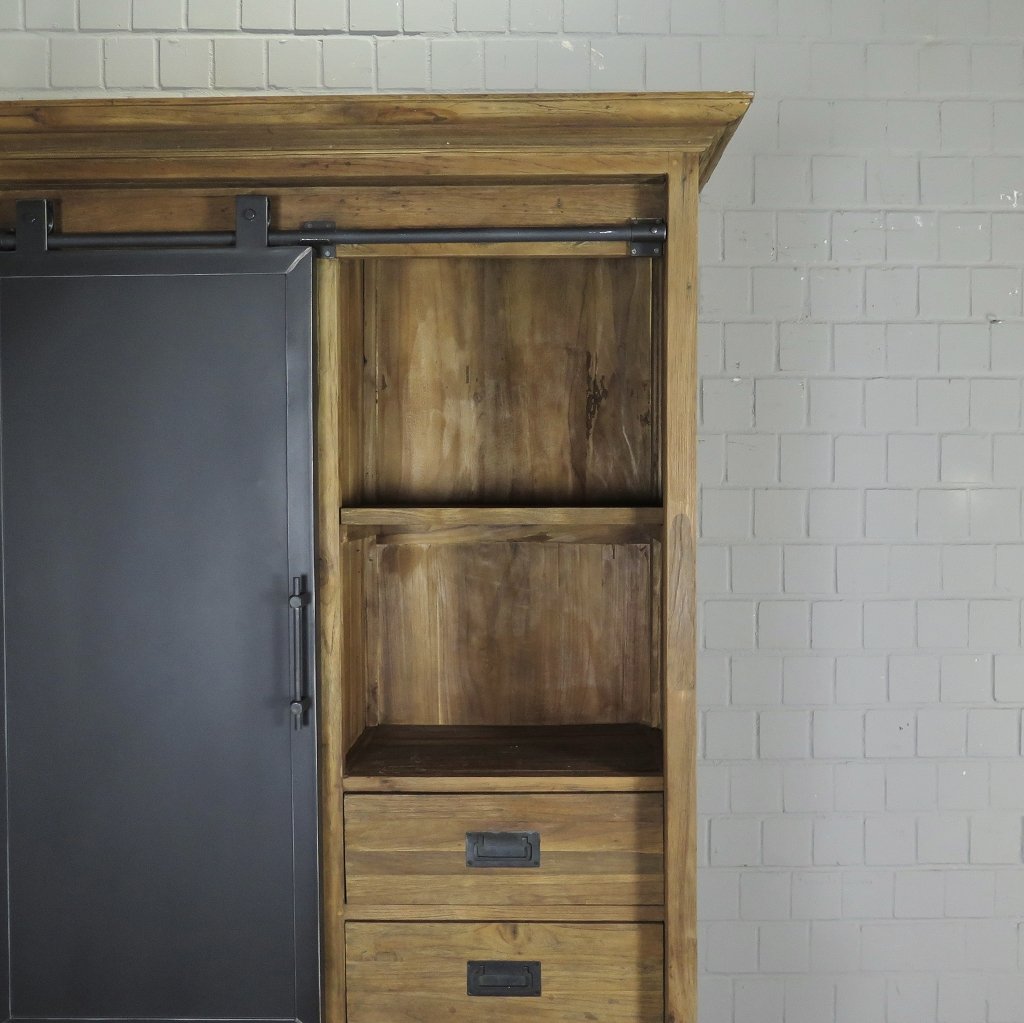 Schrank Bücherschrank Teakholz 1,12 m