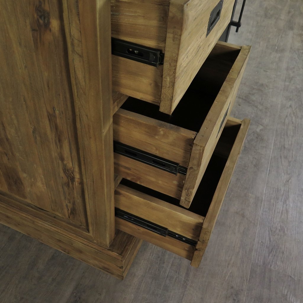 Schrank Bücherschrank Teakholz 1,12 m
