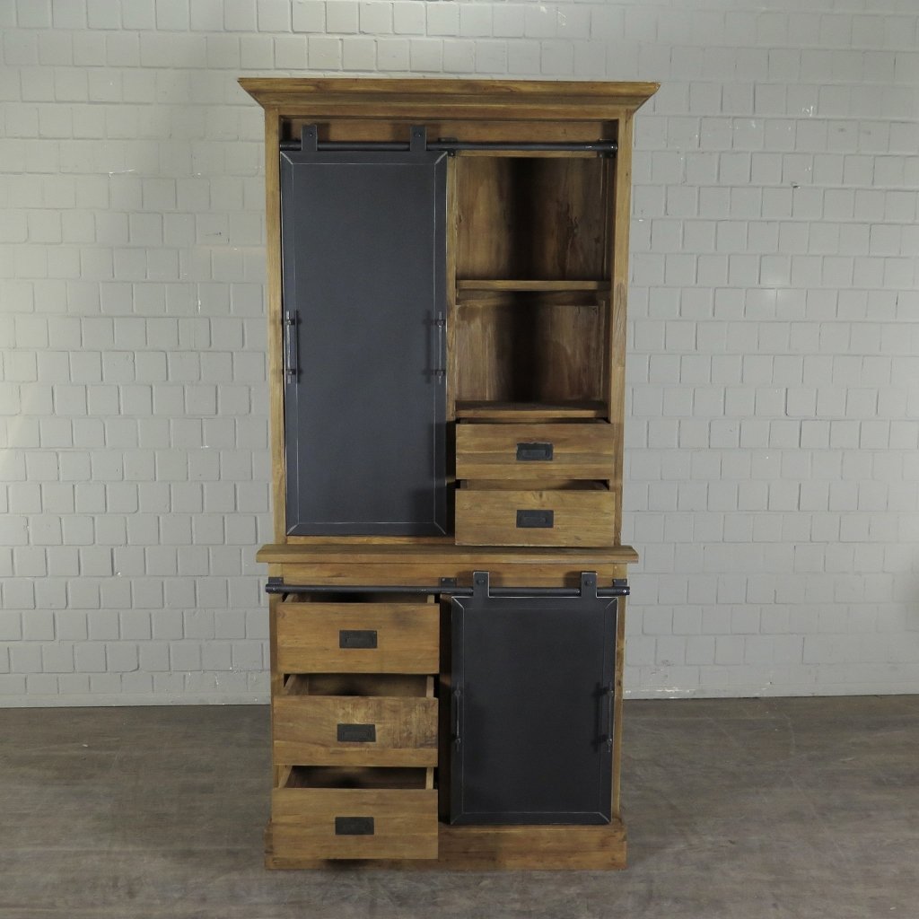 Schrank Bücherschrank Teakholz 1,12 m