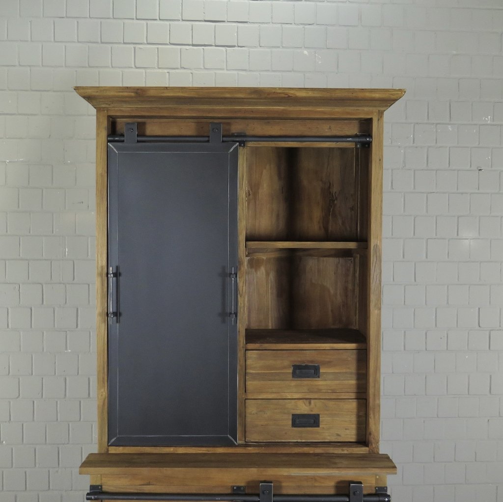 Schrank Bücherschrank Teakholz 1,12 m