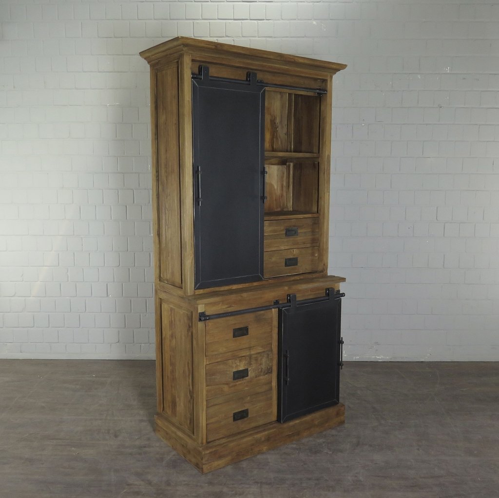 Schrank Bücherschrank Teakholz 1,12 m