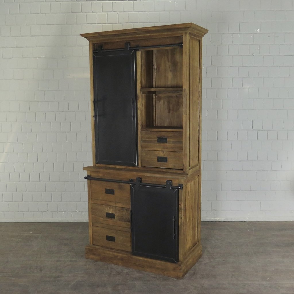 Schrank Bücherschrank Teakholz 1,12 m