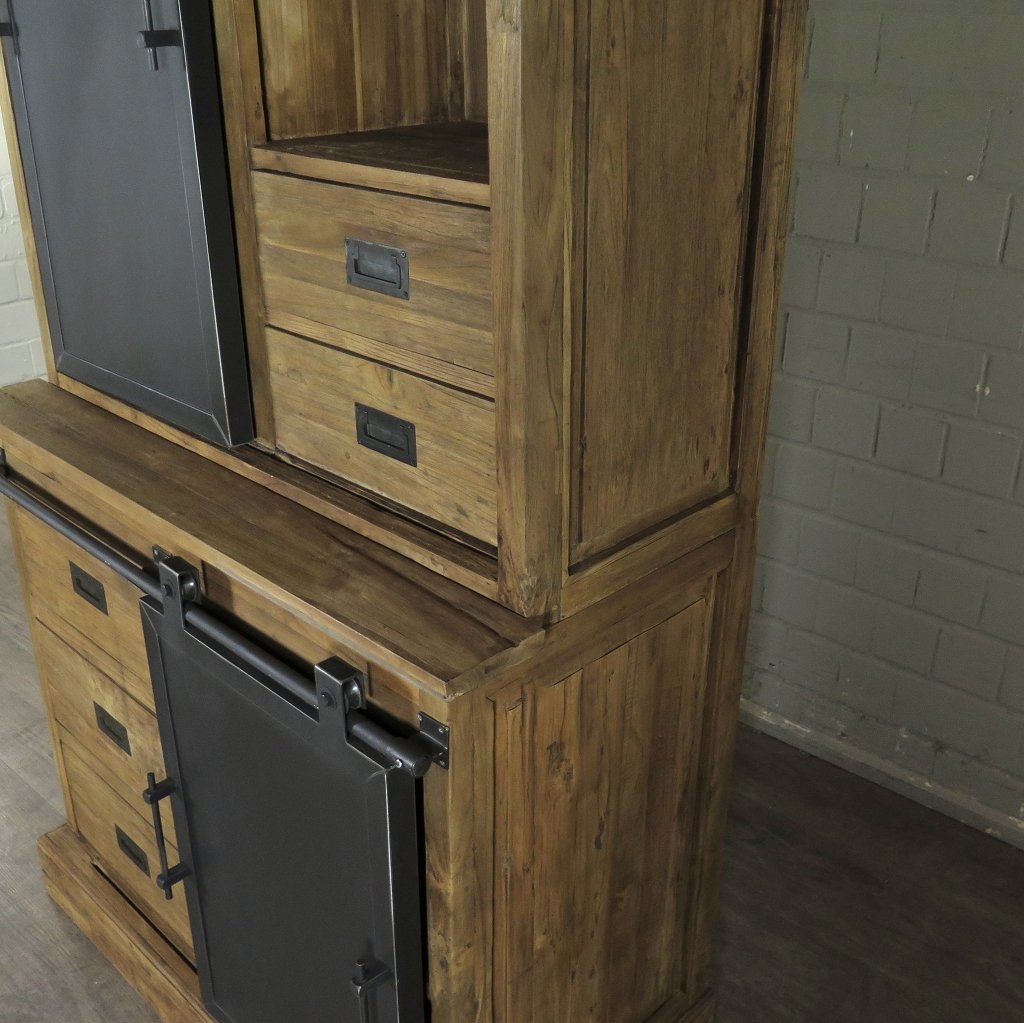 Schrank Bücherschrank Teakholz 1,12 m