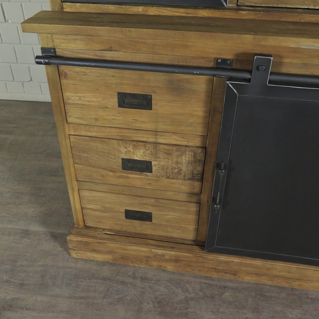 Schrank Bücherschrank Teakholz 1,12 m