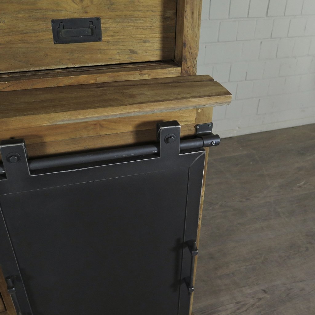 Schrank Bücherschrank Teakholz 1,12 m