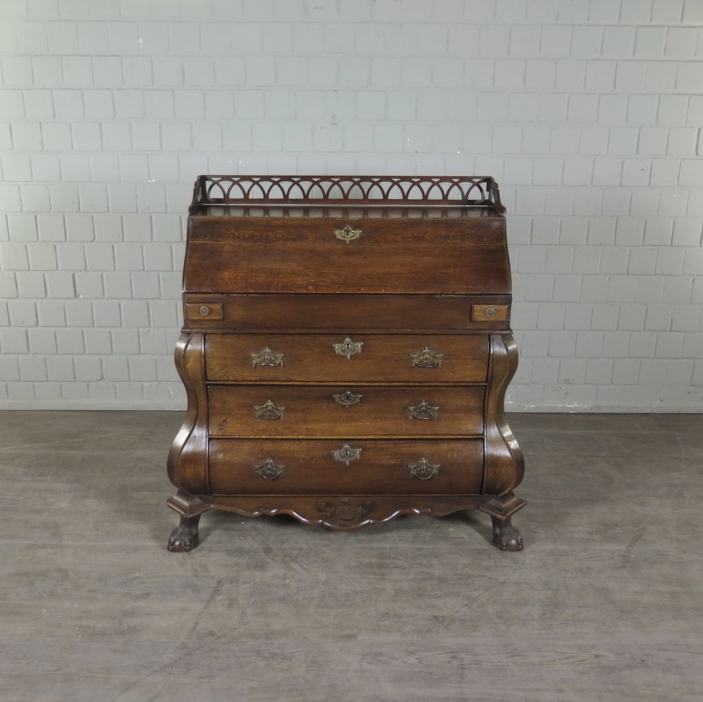 Schrägklappensekretär Schreibtisch Spät-Klassizismus 1800 Eiche