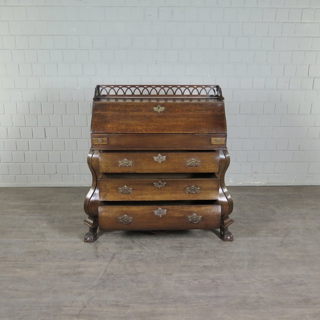 Schrägklappensekretär Schreibtisch Spät-Klassizismus 1800 Eiche