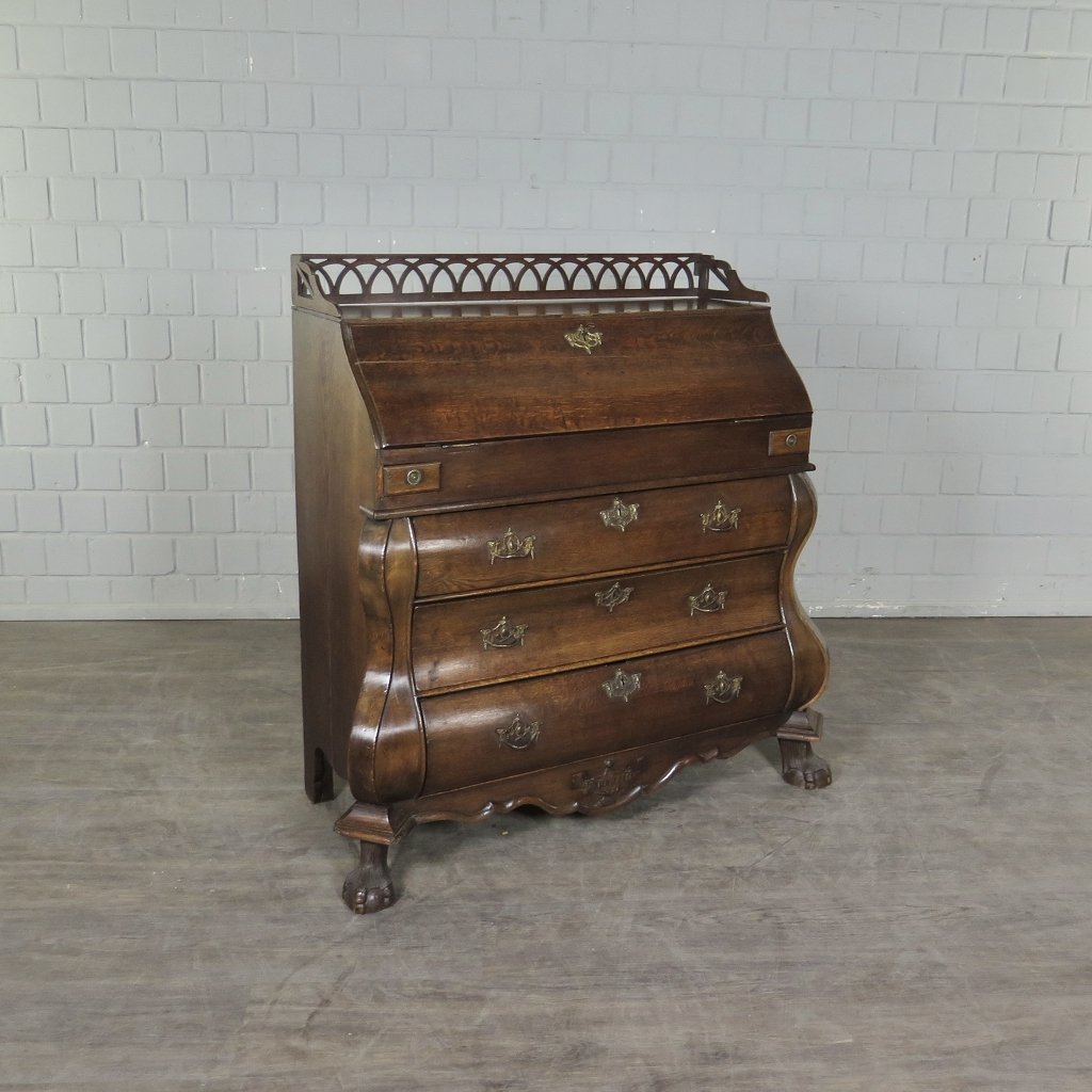 Schrägklappensekretär Schreibtisch Spät-Klassizismus 1800 Eiche