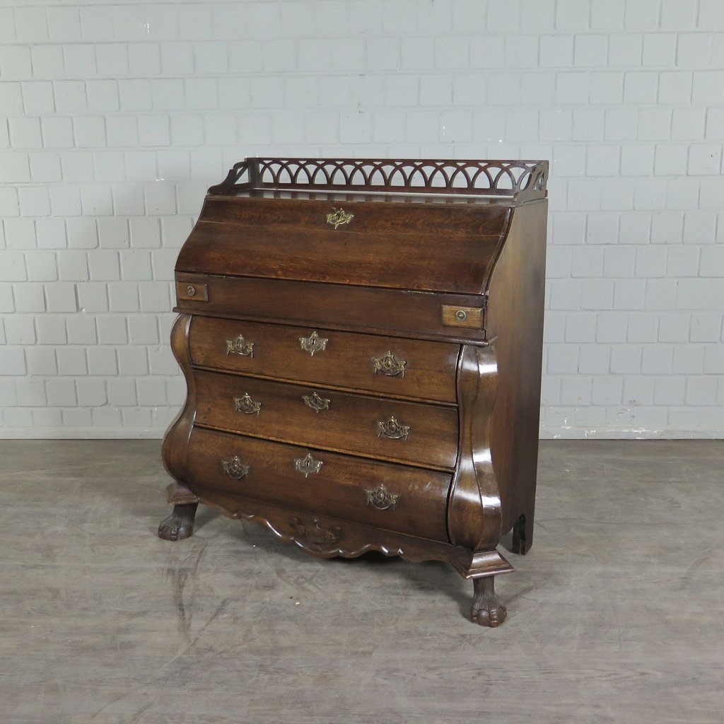 Schrägklappensekretär Schreibtisch Spät-Klassizismus 1800 Eiche