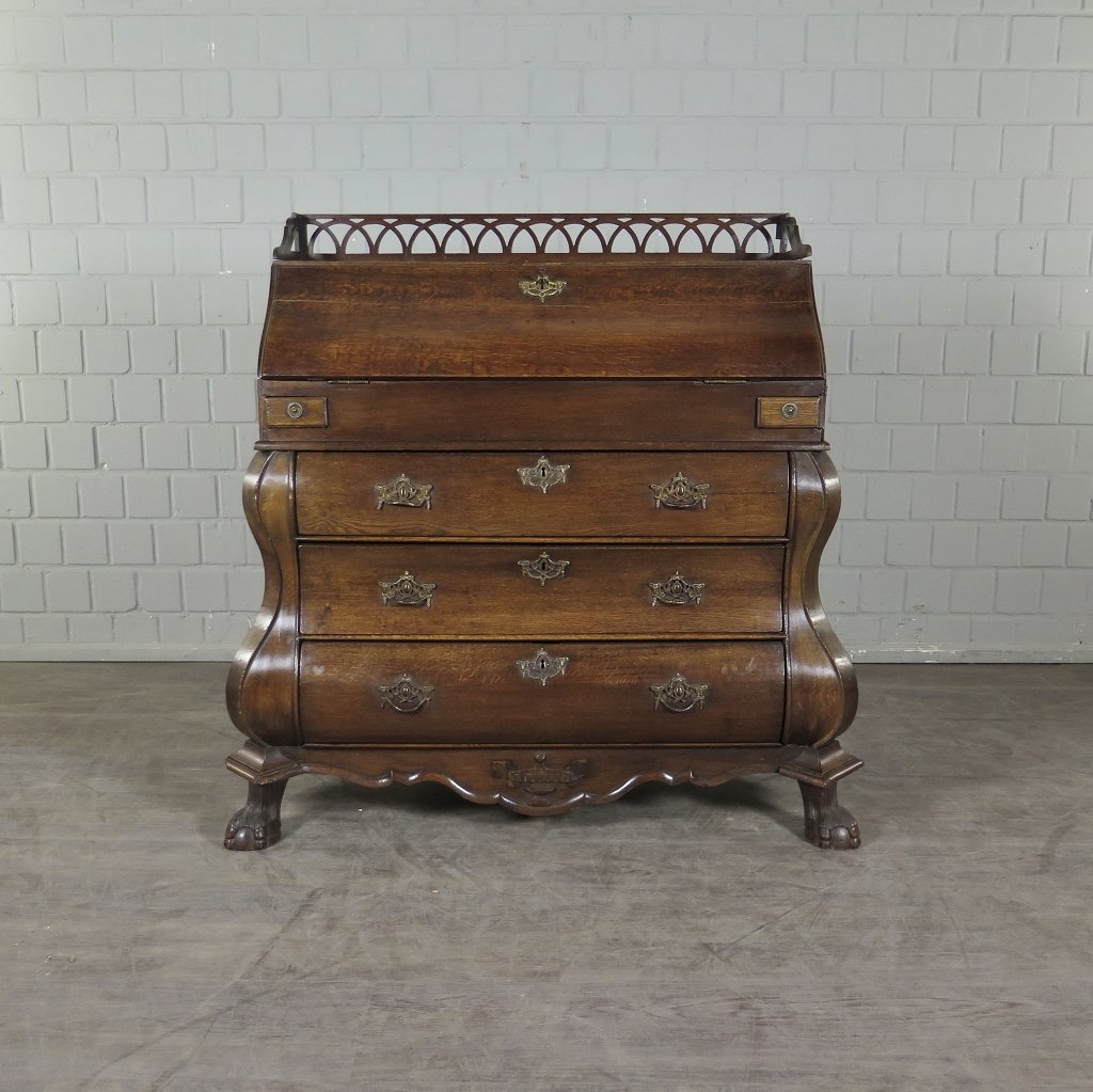 Schrägklappensekretär Schreibtisch Spät-Klassizismus 1800 Eiche