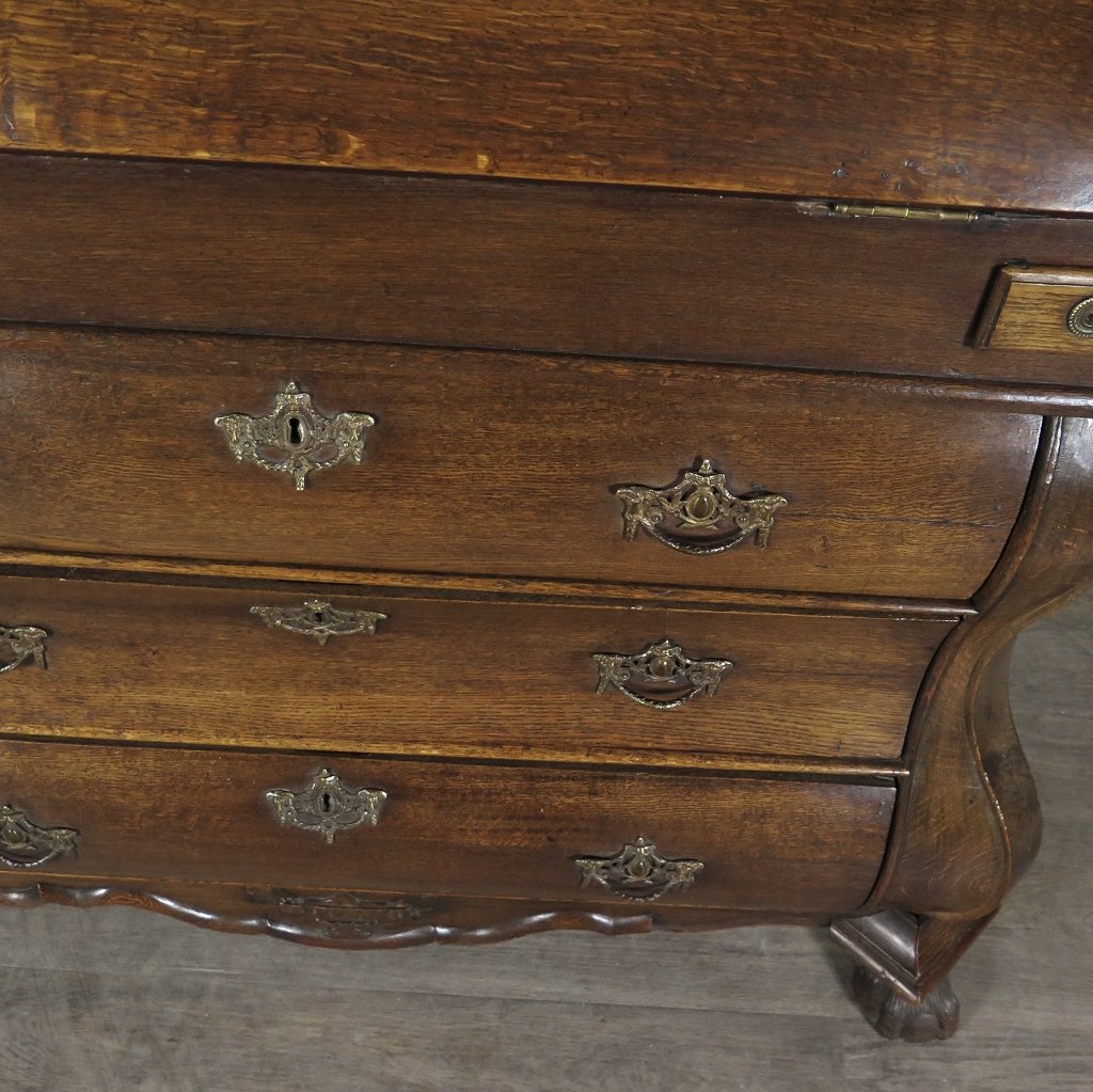 Schrägklappensekretär Schreibtisch Spät-Klassizismus 1800 Eiche
