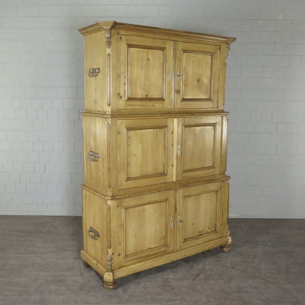 Stapelschrank Schrank Kleiderschrank Louis Philippe 1860 Kiefer 