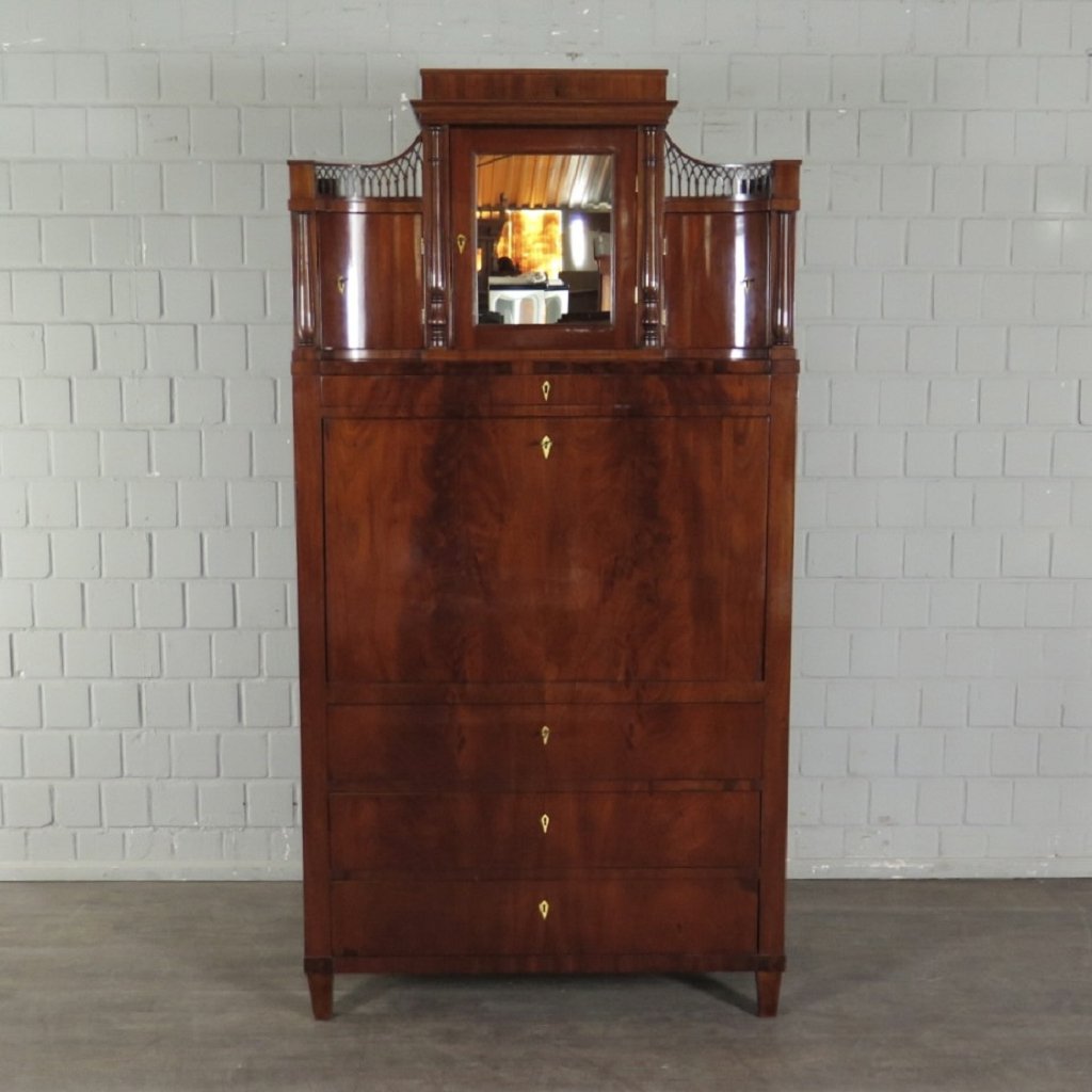 Sekretär Schreibtisch Stehpult Biedermeier 1830 Mahagoni