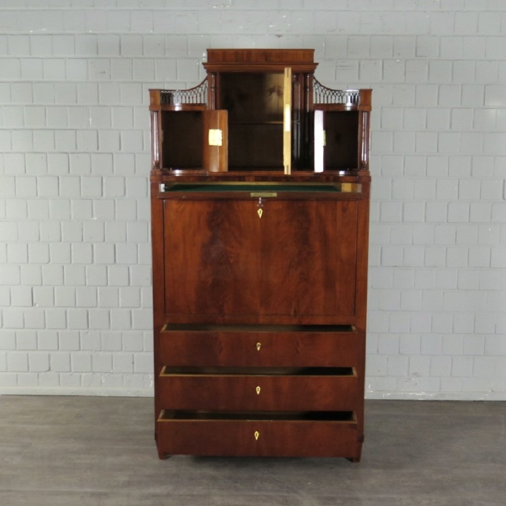 Sekretär Schreibtisch Stehpult Biedermeier 1830 Mahagoni