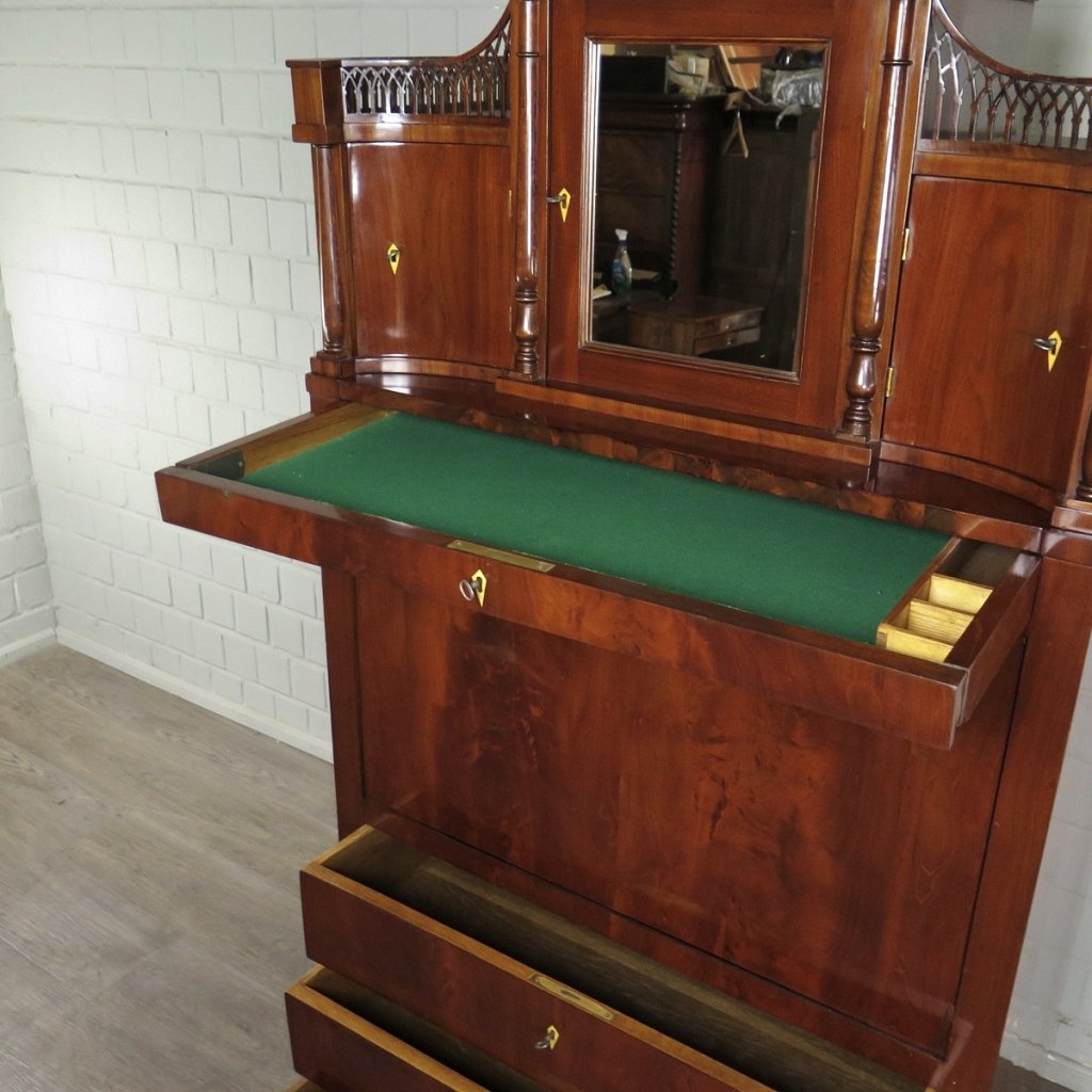 Sekretär Schreibtisch Stehpult Biedermeier 1830 Mahagoni