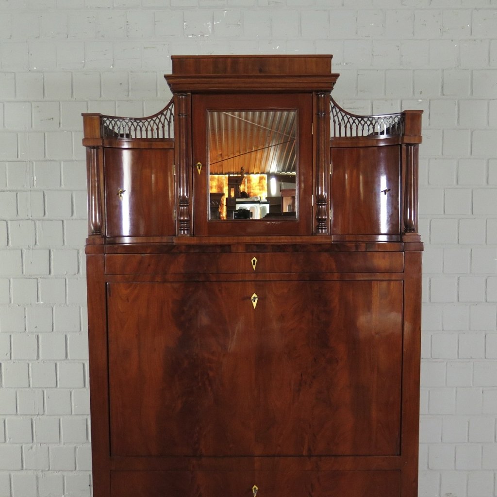 Sekretär Schreibtisch Stehpult Biedermeier 1830 Mahagoni