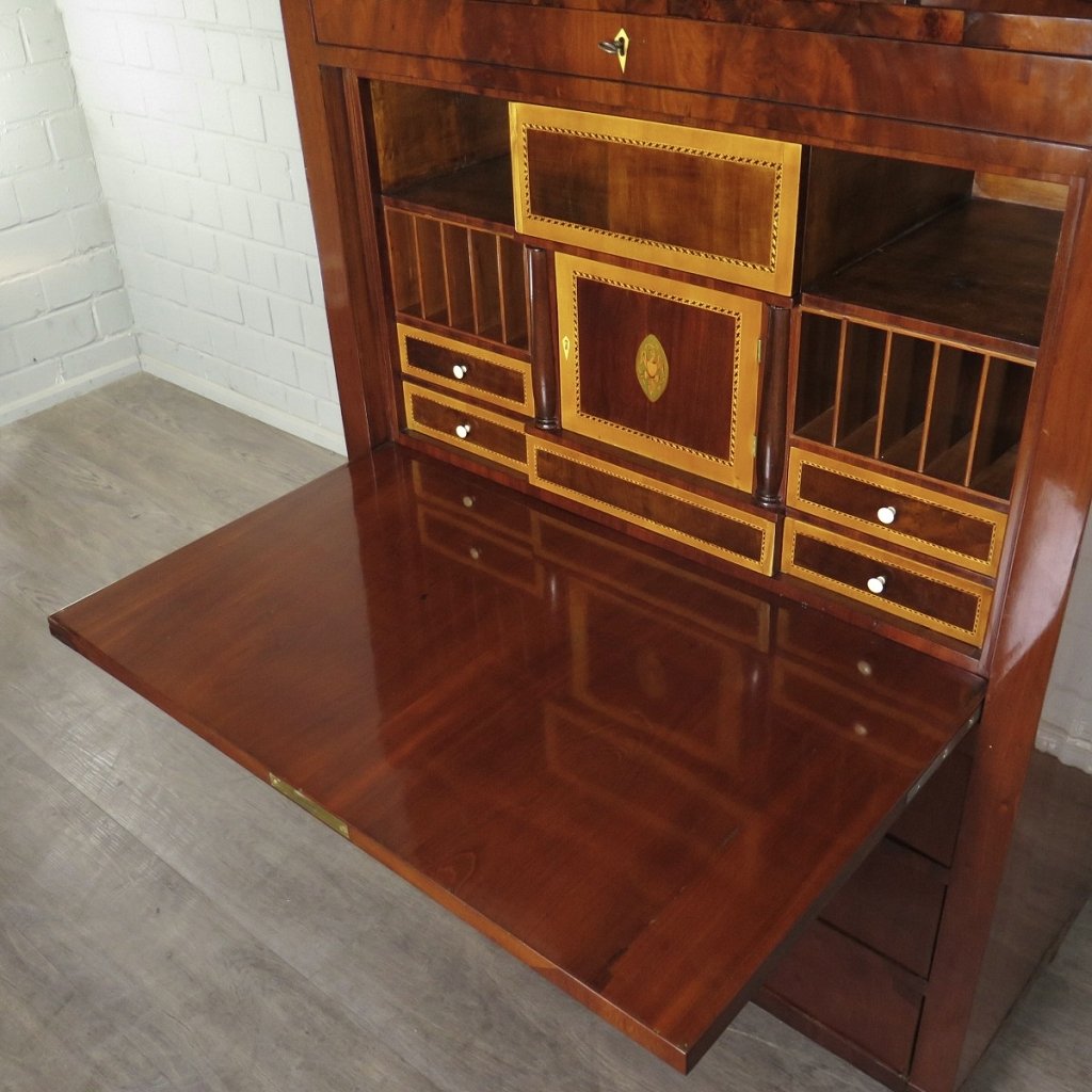 Sekretär Schreibtisch Stehpult Biedermeier 1830 Mahagoni