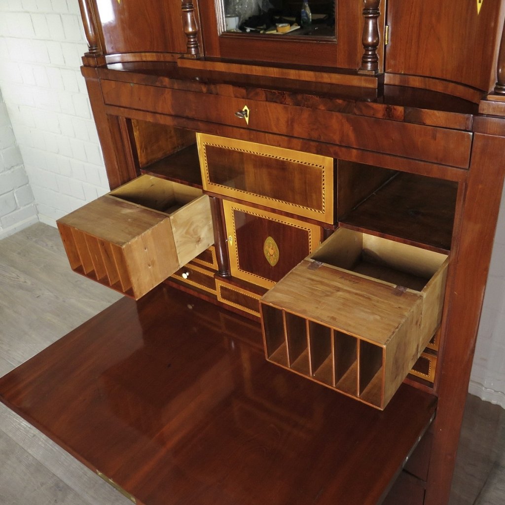 Sekretär Schreibtisch Stehpult Biedermeier 1830 Mahagoni