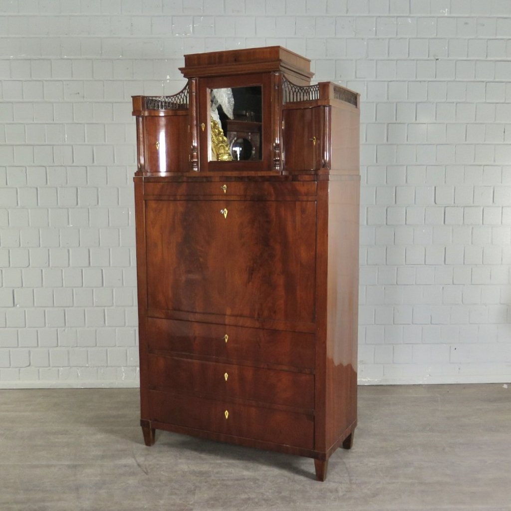 Sekretär Schreibtisch Stehpult Biedermeier 1830 Mahagoni