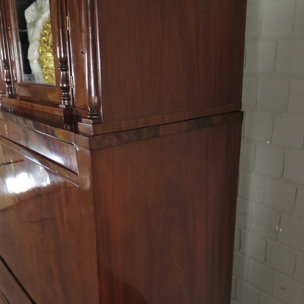 Sekretär Schreibtisch Stehpult Biedermeier 1830 Mahagoni