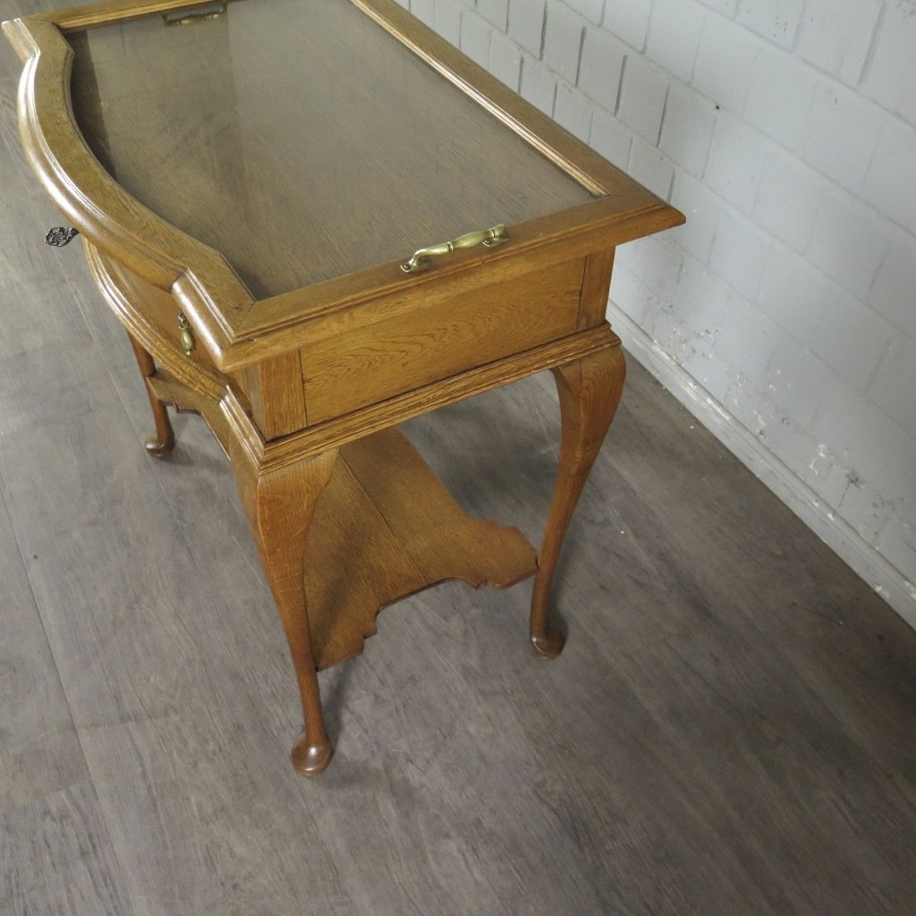 Teeschränkchen Tabletttisch Jugendstil 1900 Eiche