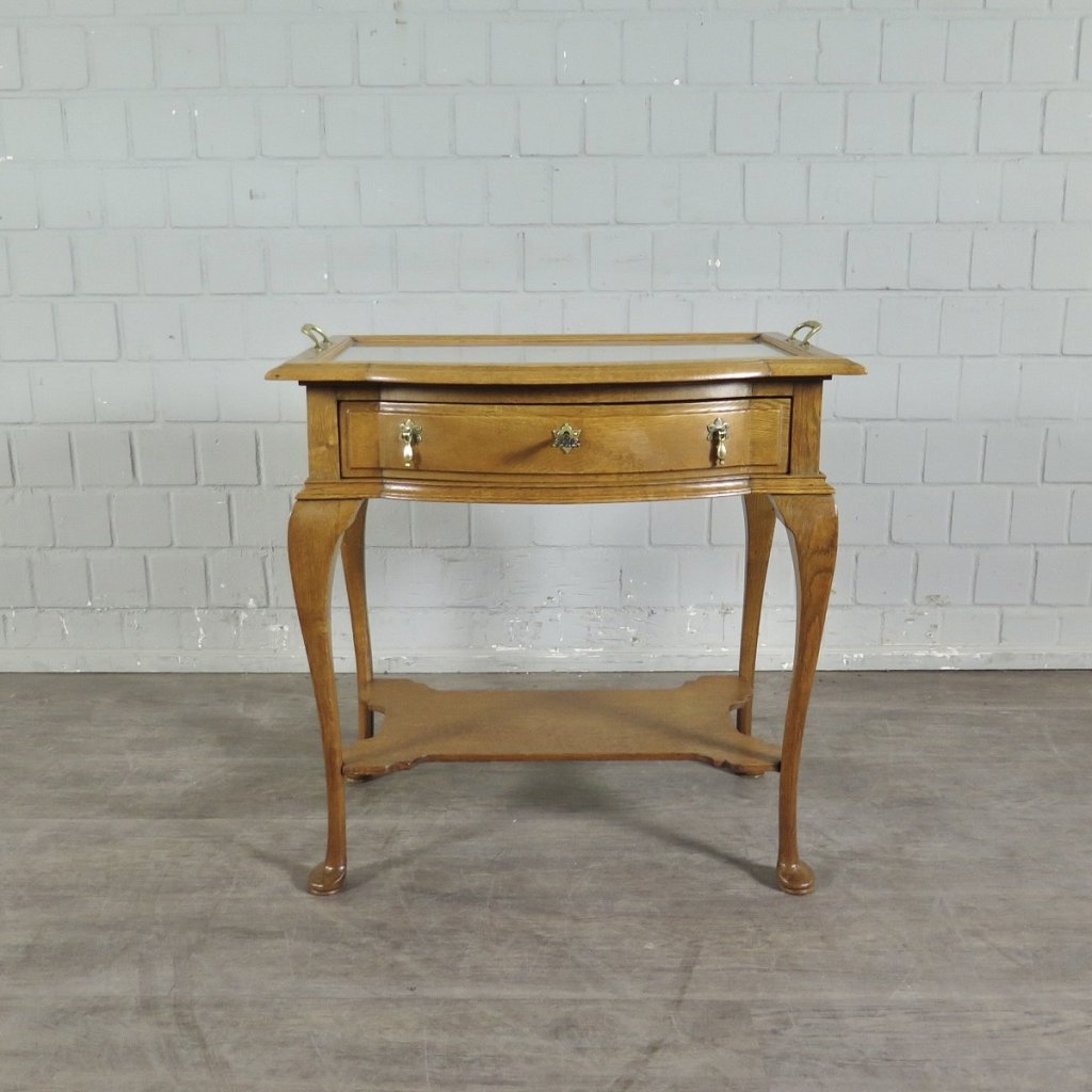 Teeschränkchen Tabletttisch Jugendstil 1900 Eiche