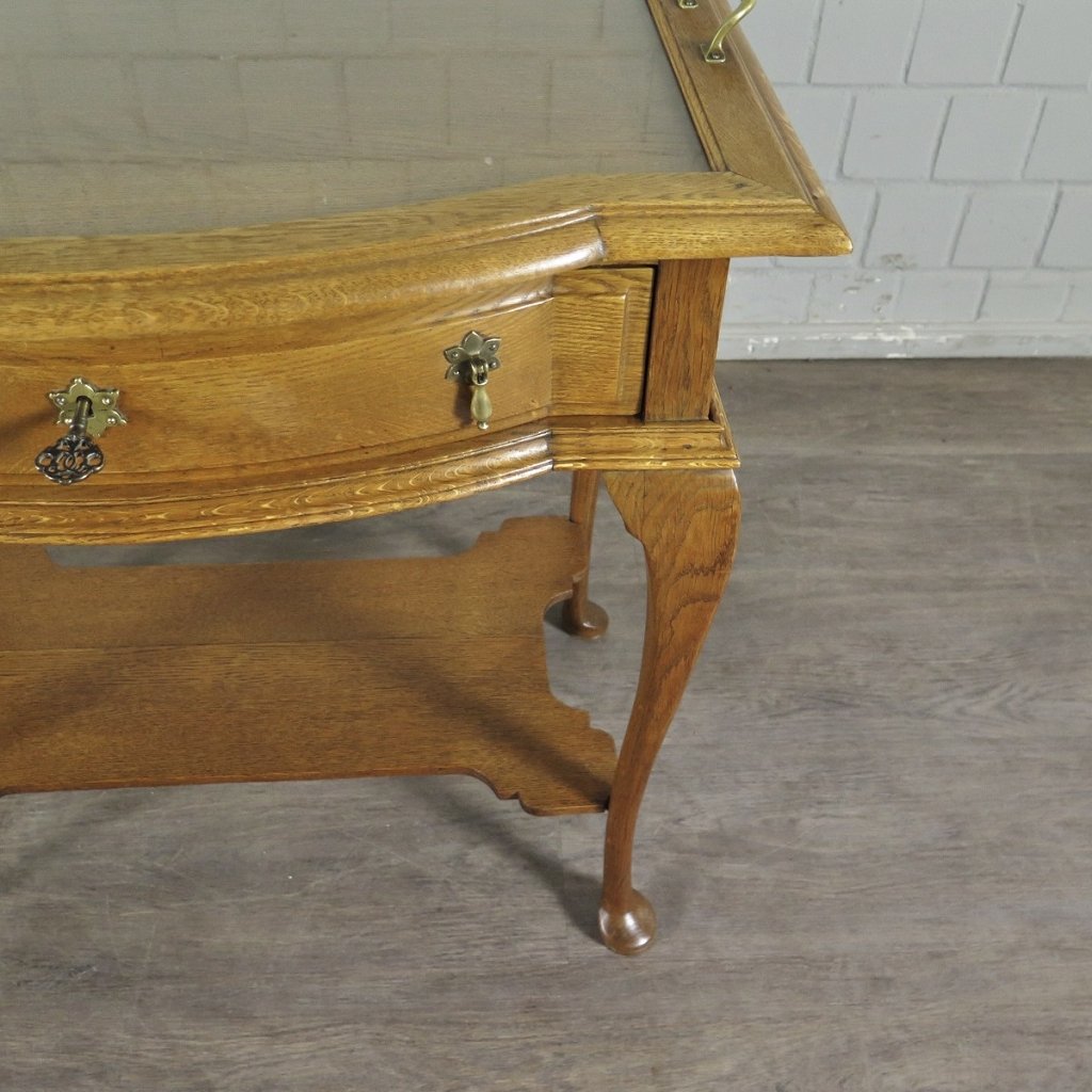 Teeschränkchen Tabletttisch Jugendstil 1900 Eiche