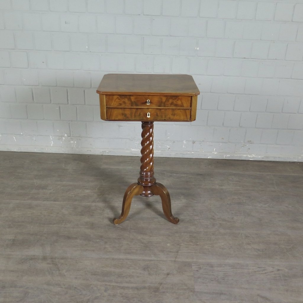 Nähtisch Biedermeier 1850 Mahagoni