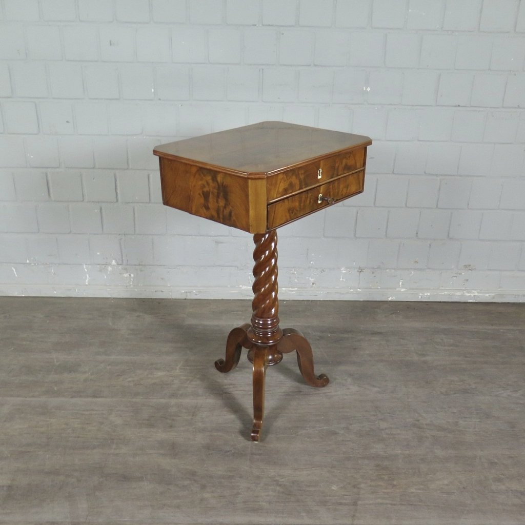 Nähtisch Biedermeier 1850 Mahagoni 