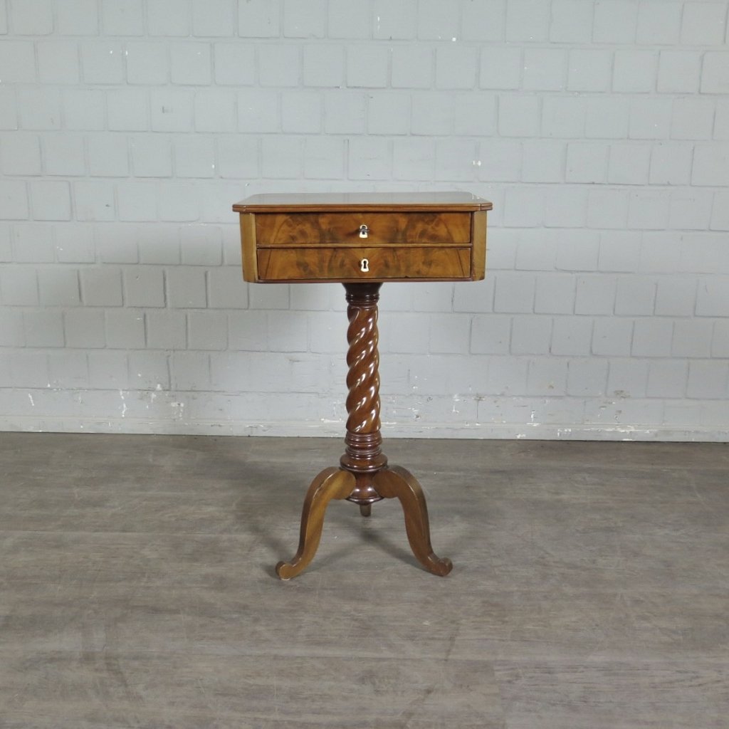 Nähtisch Biedermeier 1850 Mahagoni