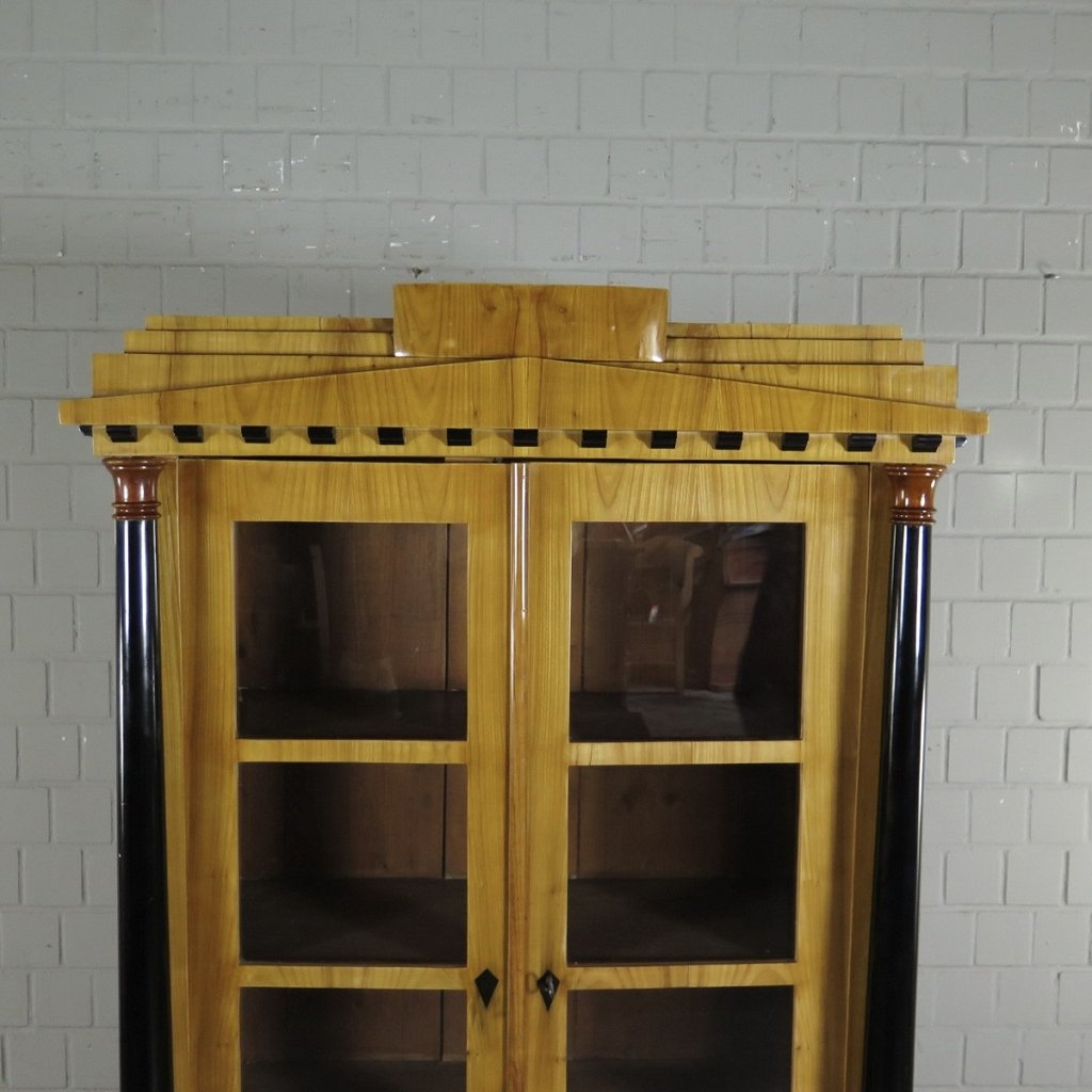 Vitrine Bücherschrank Biedermeier 1840 Kirschbaum