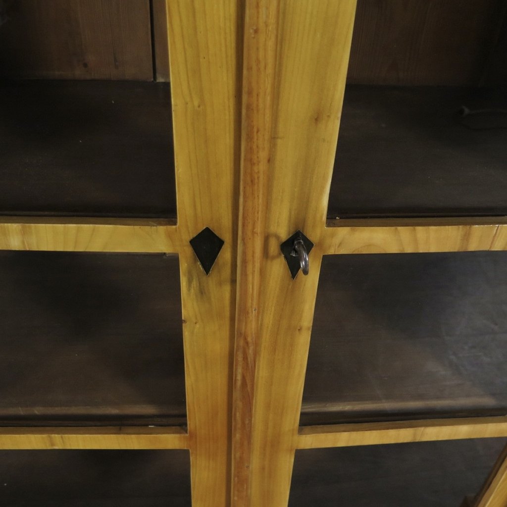 Vitrine Bücherschrank Biedermeier 1840 Kirschbaum
