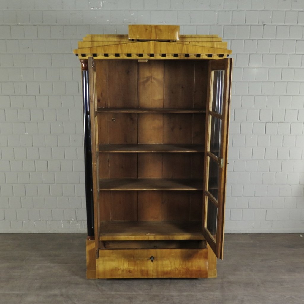 Vitrine Bücherschrank Biedermeier 1840 Kirschbaum