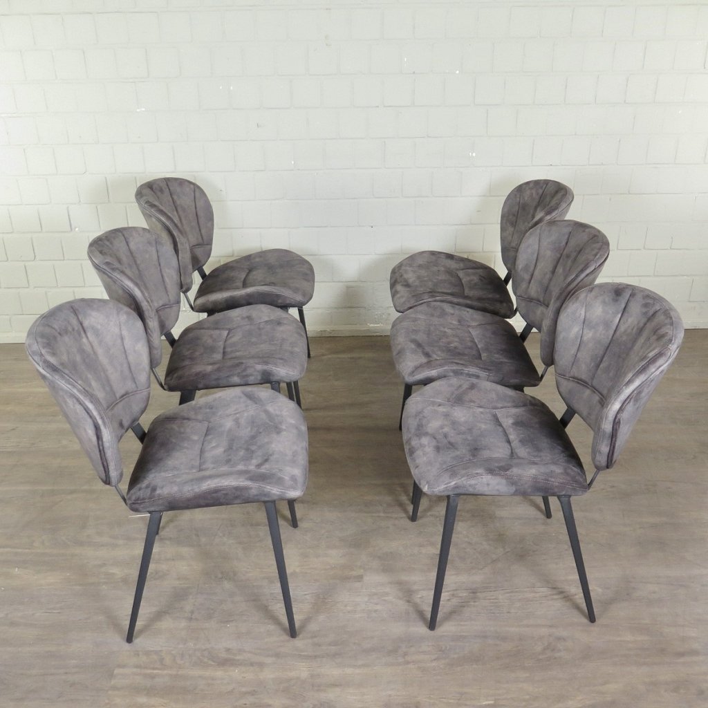 Retro Design Stuhl Esszimmerstuhl Grau Setpreis
