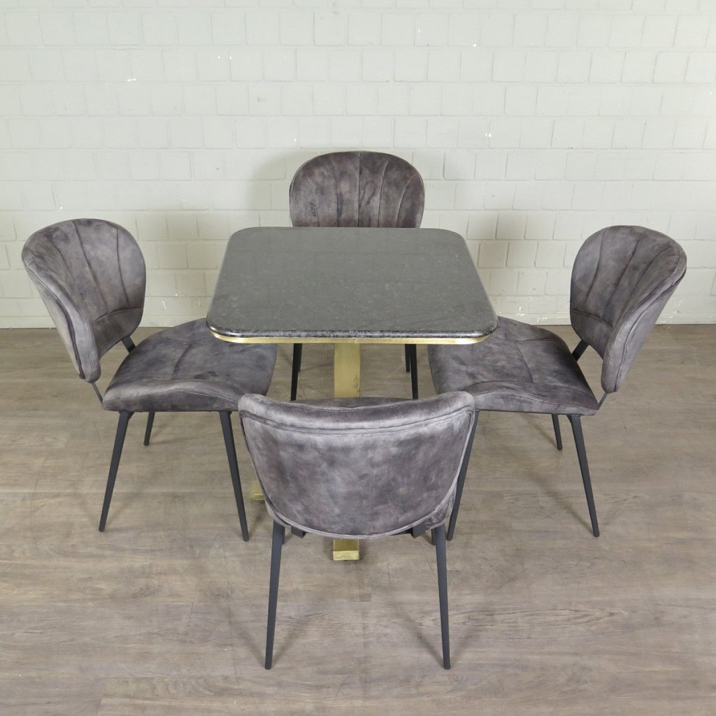 Retro Design Stuhl Esszimmerstuhl Grau Setpreis
