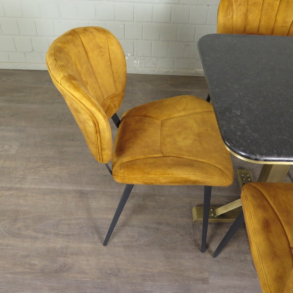Retro Design Stuhl Esszimmerstuhl Senfgelb Setptreis
