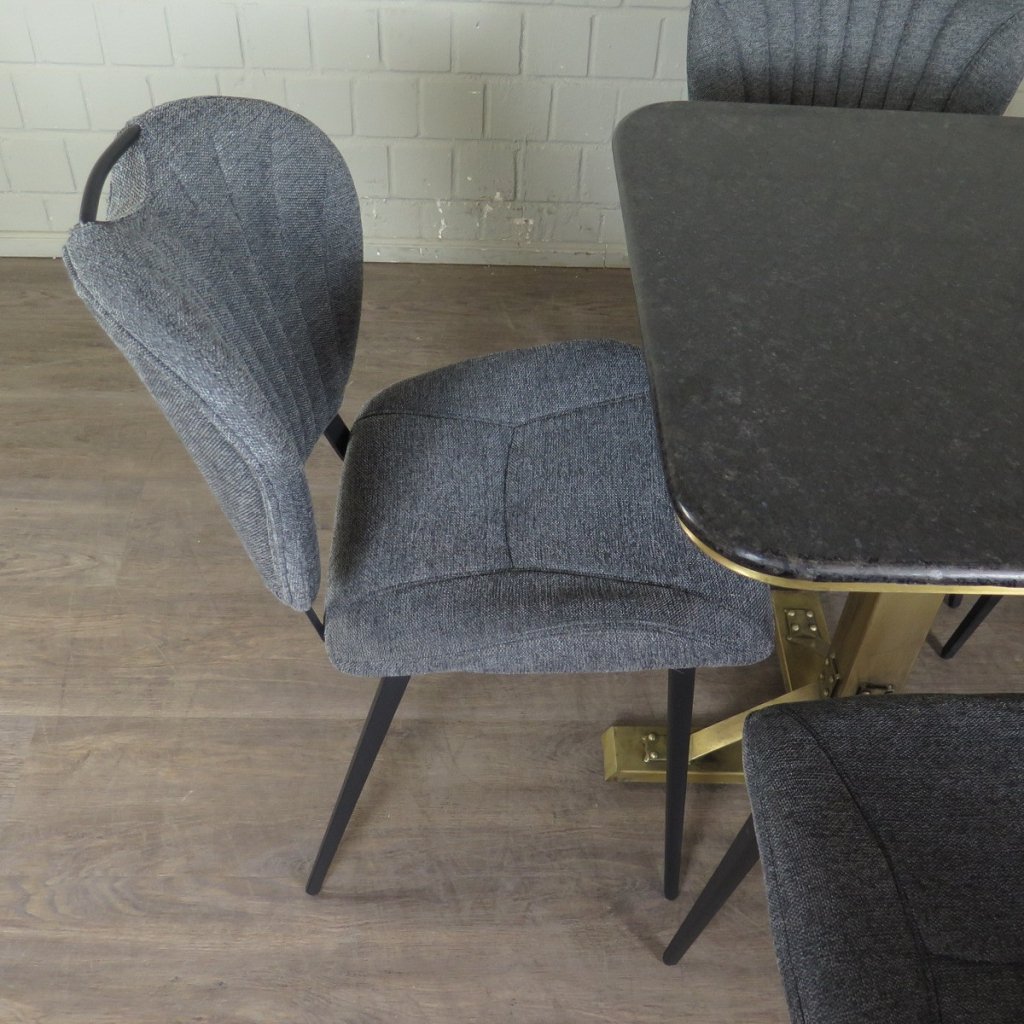 Retro Design Stuhl Esszimmerstuhl Grau Setpreis