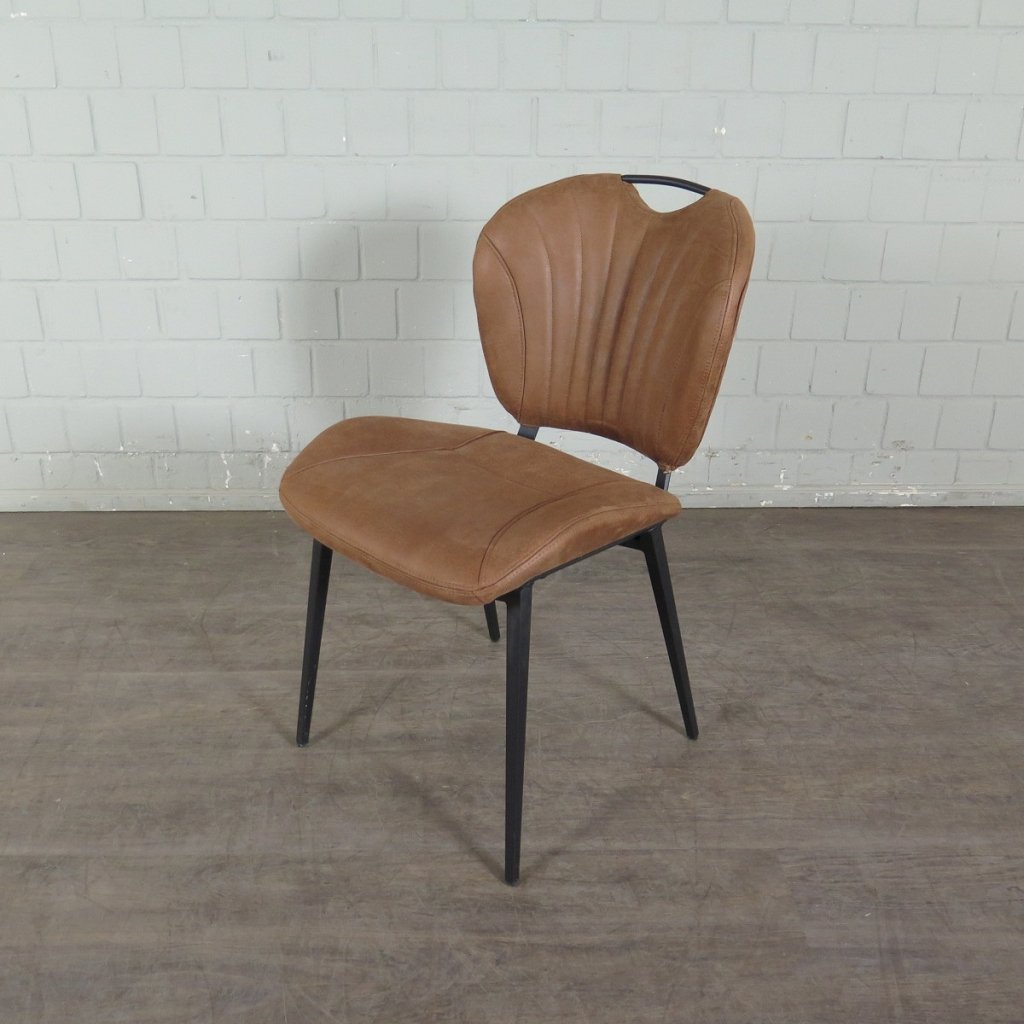 Retro Design Stuhl Esszimmerstuhl Braun Leder Setpreis