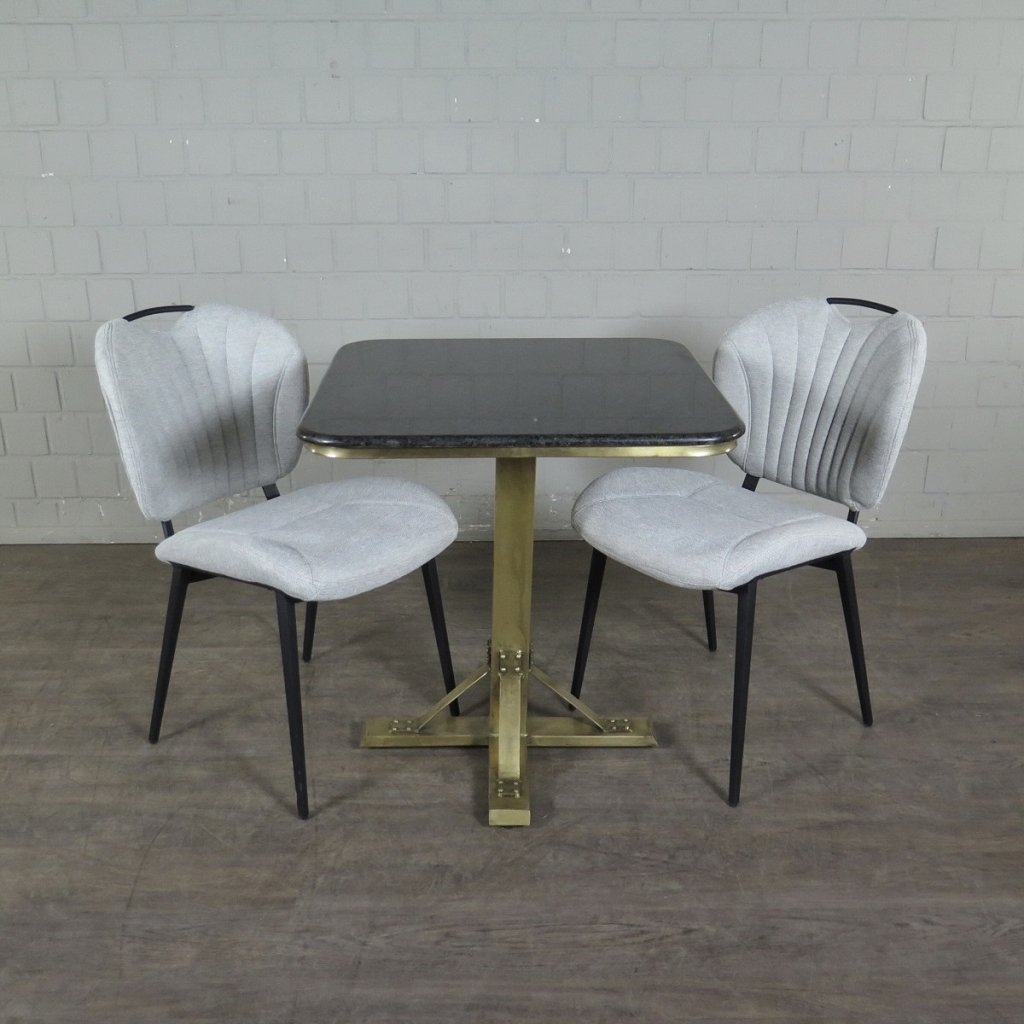 Retro Design Stuhl Esszimmerstuhl Hellgrau Setpreis