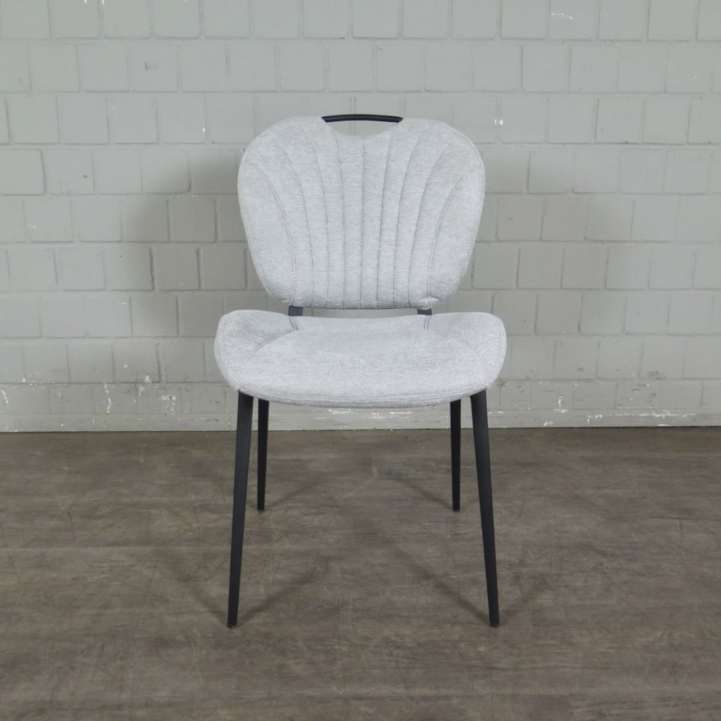 Retro Design Stuhl Esszimmerstuhl Hellgrau Setpreis