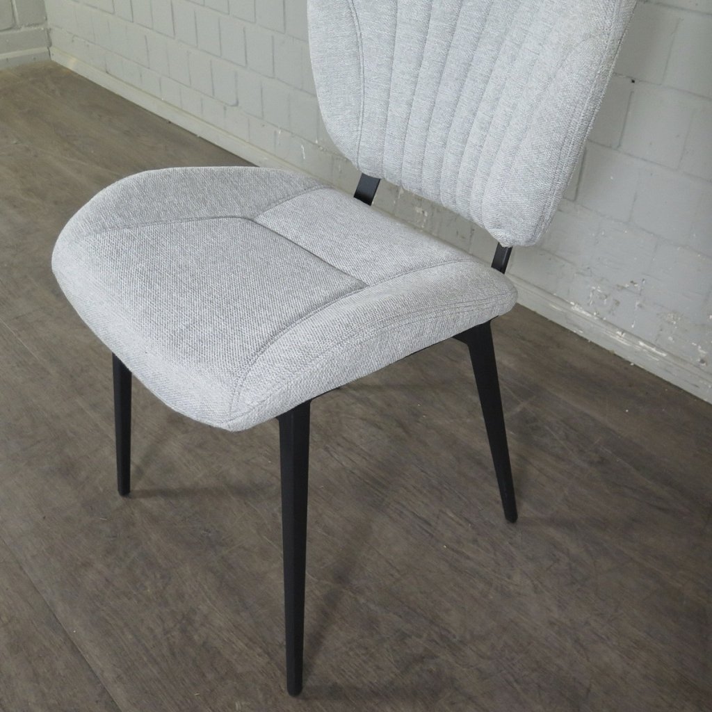 Retro Design Stuhl Esszimmerstuhl Hellgrau Setpreis