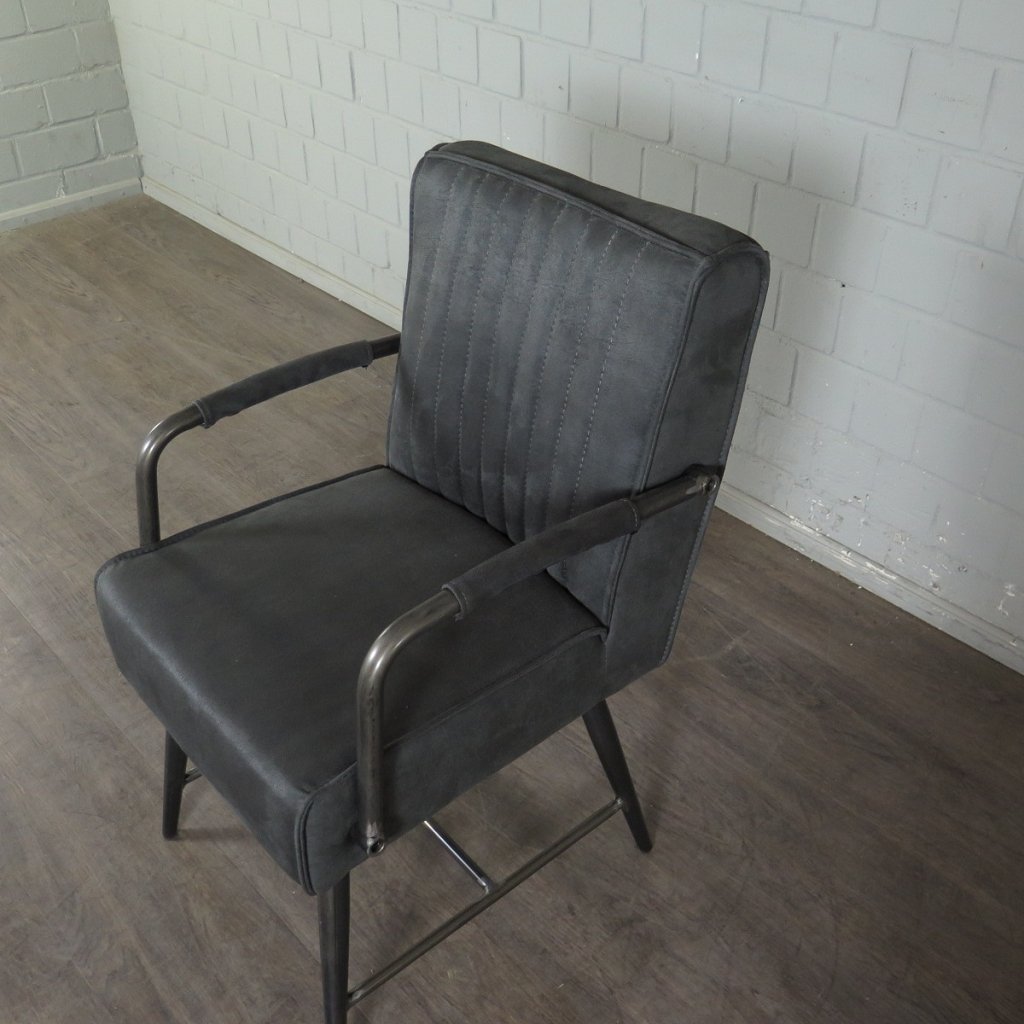 Retro Design Stuhl Esszimmerstuhl Anthrazit Setpreis