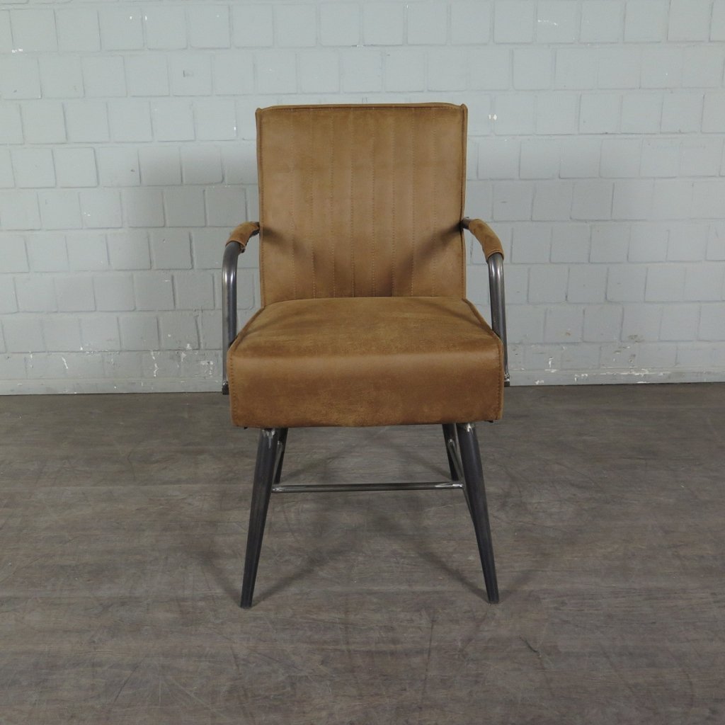 Retro Design Stuhl Esszimmerstuhl Cognac Setpreis