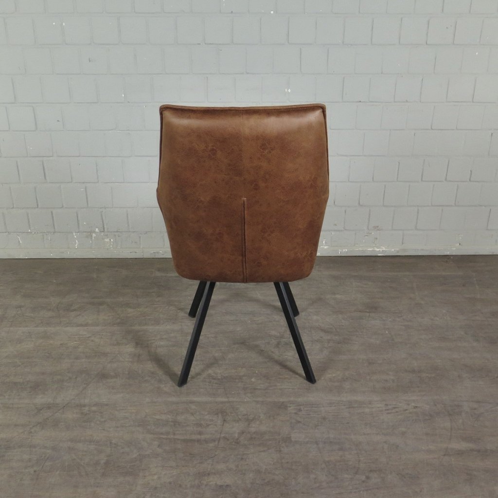 Retro Design Stuhl Esszimmerstuhl Cognac Setpreis