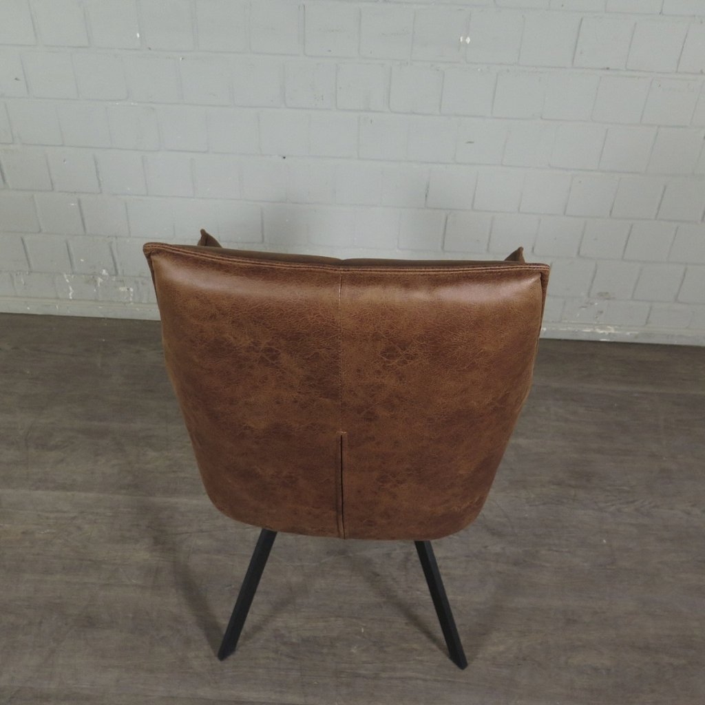 Retro Design Stuhl Esszimmerstuhl Cognac Setpreis