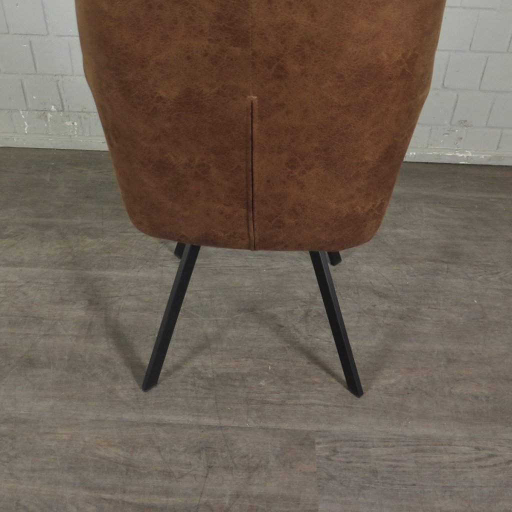 Retro Design Stuhl Esszimmerstuhl Cognac Setpreis