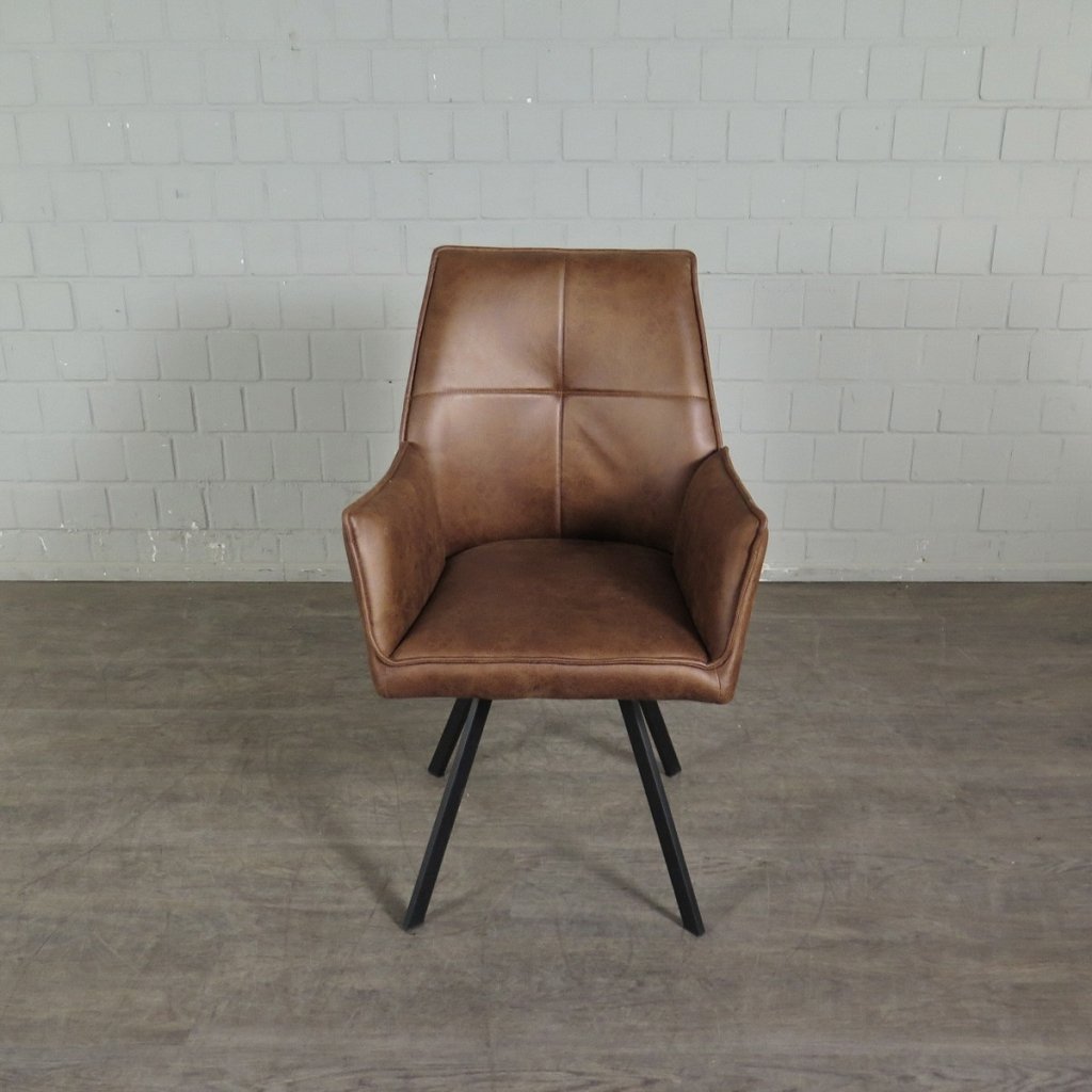 Retro Design Stuhl Esszimmerstuhl Cognac Setpreis