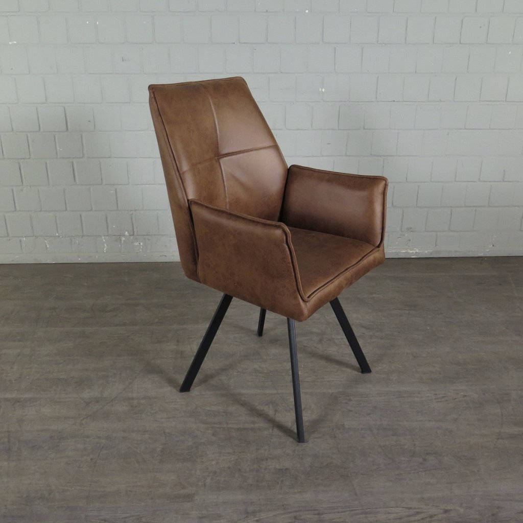Retro Design Stuhl Esszimmerstuhl Cognac Setpreis