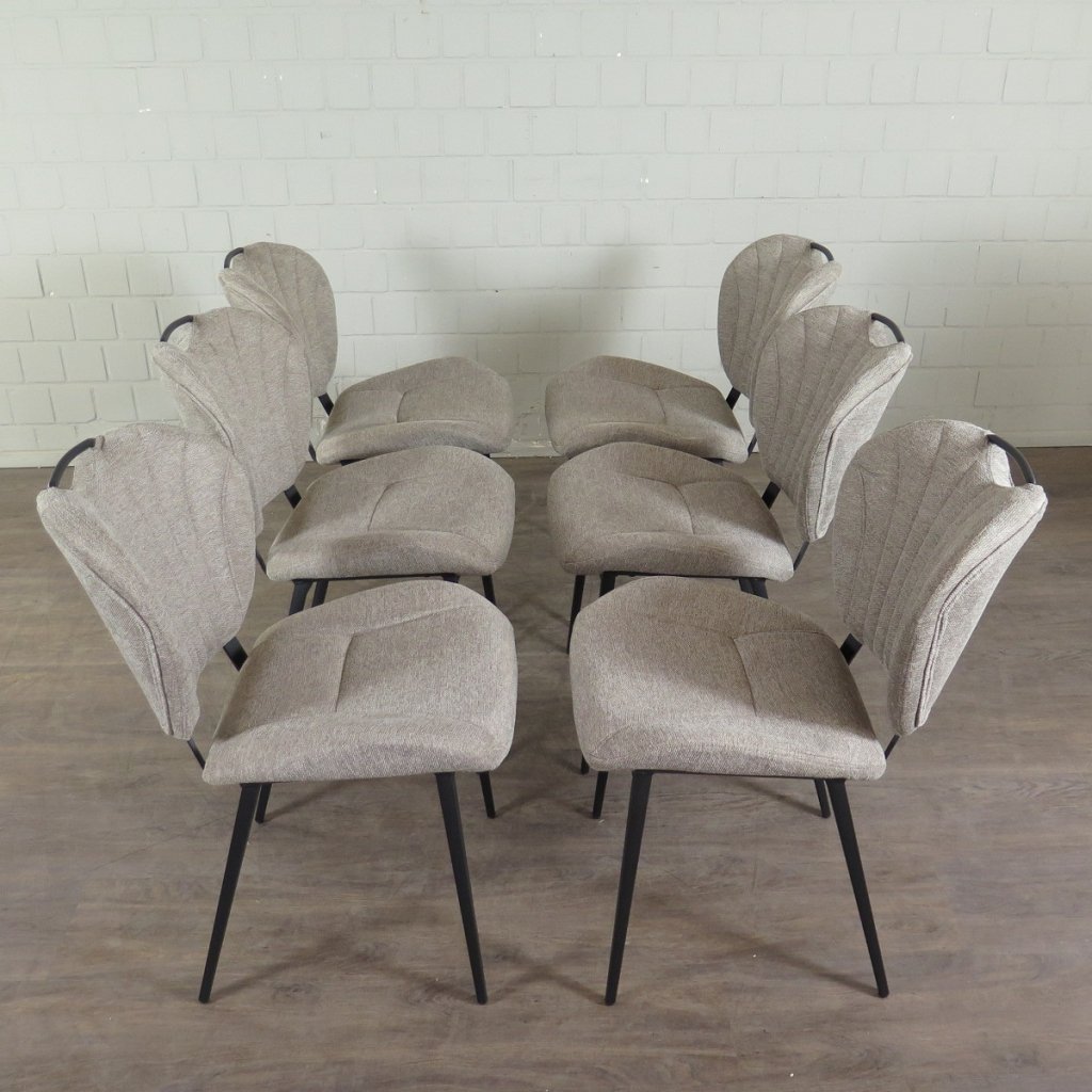 Retro Design Stuhl Esszimmerstuhl Beige Setpreis - immagine 7