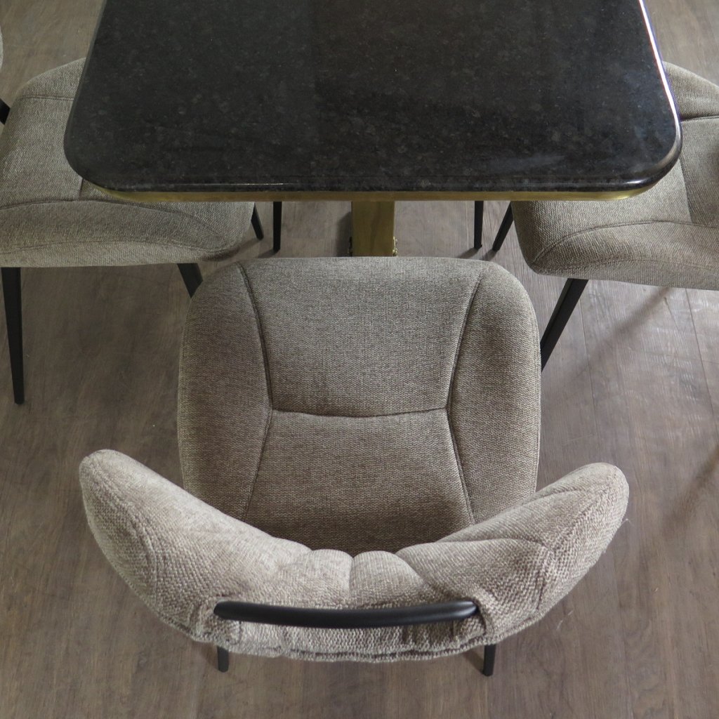 Retro Design Stuhl Esszimmerstuhl Beige Setpreis - immagine 9